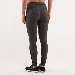 Lululemon Runder Under Pant Micro Macro Black Heathered Black Women's Size 6